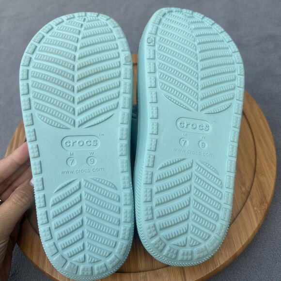 Crocs Unisex Classic Cozzzy Sandal US Men 7 / Women 9 Blue Calcite Slip On Slide - Picture 4 of 9